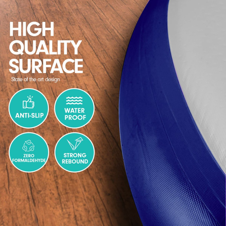 Powertrain 20cm Thick 1m Airtrack Spot Round Inflatable Gymnastics Tumbling Mat Air Track with Pump - Dark Blue image 5