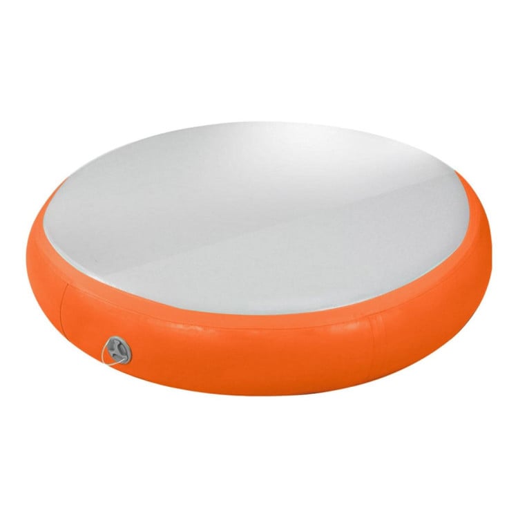 1m Air Track Spot Round Inflatable Gymnastics Tumbling Mat Pump Orange
