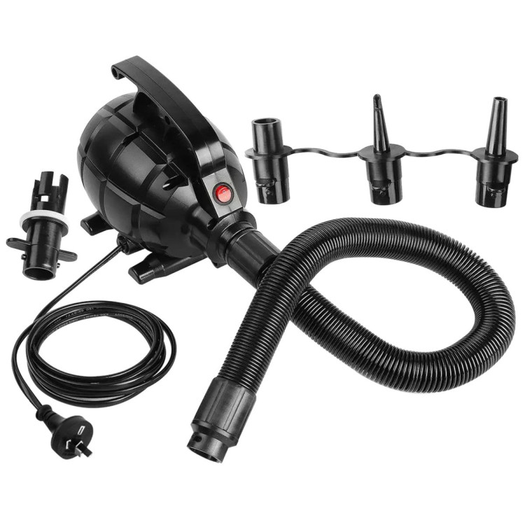 Powertrain 4m x 1m Inflatable Air Track 20cm Thick Gymnastics Exercise Tumbling Mat in Grey Black with Electric Pump image 18