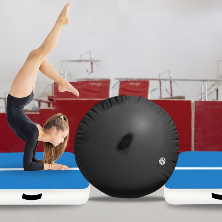 Inflatable Air Exercise Roller Gymnastics Gym Barrel 120 x 75cm Black image 7