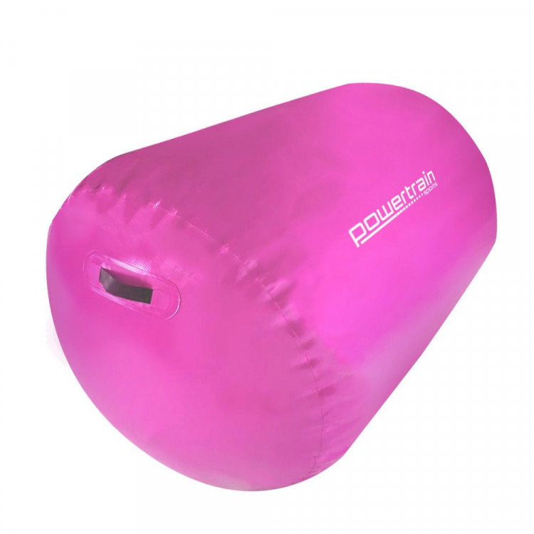 Inflatable Air Exercise Roller Gymnastics Gym Barrel 120 x 75cm Pink