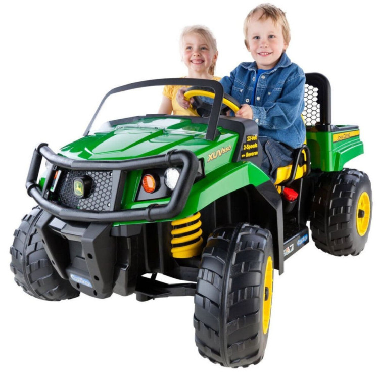 John Deere XUV 550 Gator 12V Kids Battery Powered Electric Ride On Toy Truck with Dump Bed image 3