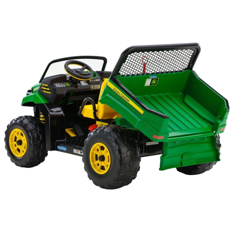 John Deere XUV 550 Gator 12V Kids Battery Powered Electric Ride On Toy Truck with Dump Bed image 4