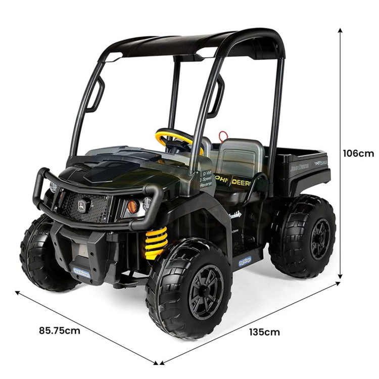 John Deere Midnight Black Gator XUV Kids Ride On Car Dual Seat 12V Battery image 8