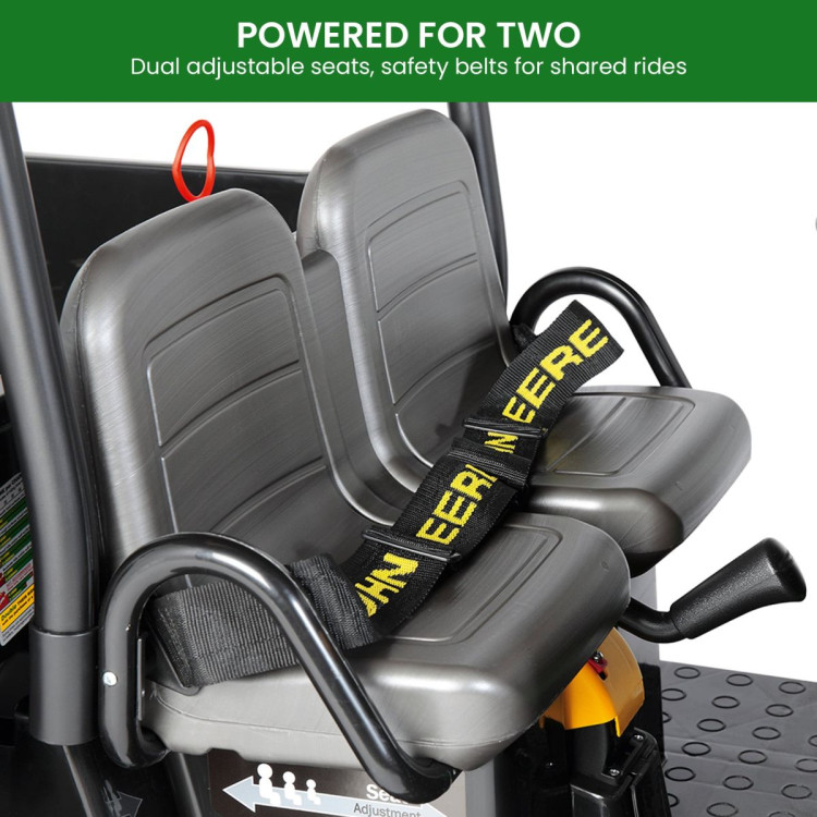 John Deere Midnight Black Gator XUV Kids Ride On Car Dual Seat 12V Battery image 12
