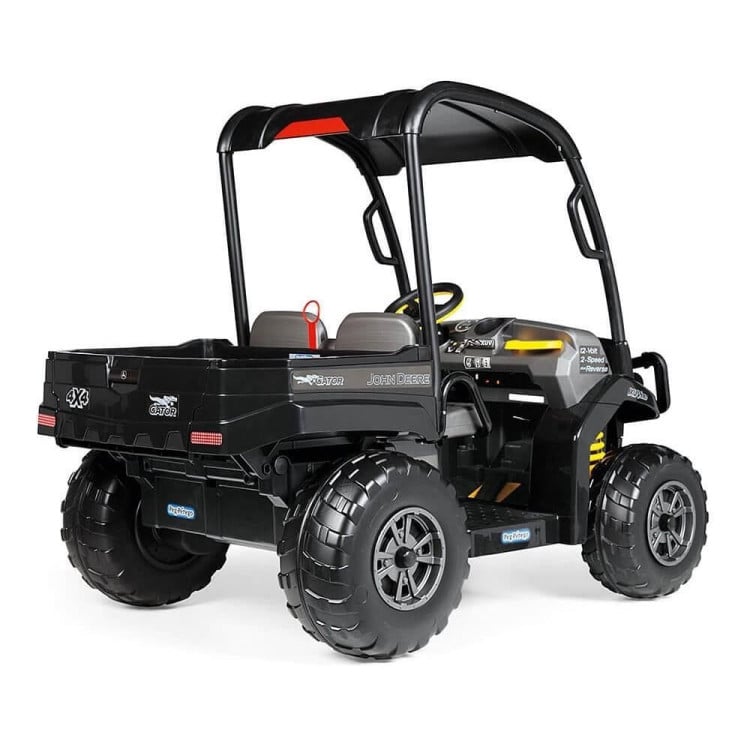 John Deere Gator XUV Midnight Black 12V Battery Kids 2-Seater Ride On Truck Toy with Working Dump Bed image 16
