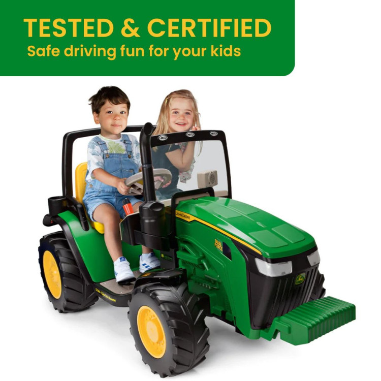 John Deere Dual Force Tractor Battery Operated 2-Seater Ride On image 11