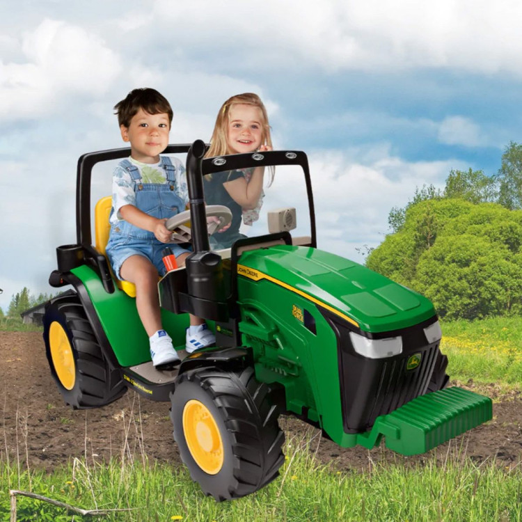 John Deere Dual Force Tractor Battery Operated 2-Seater Ride On image 12