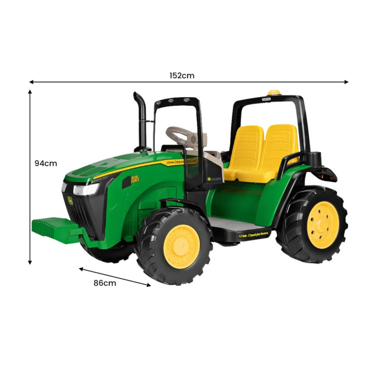 John Deere Dual Force Tractor Battery Operated 2-Seater Ride On image 3