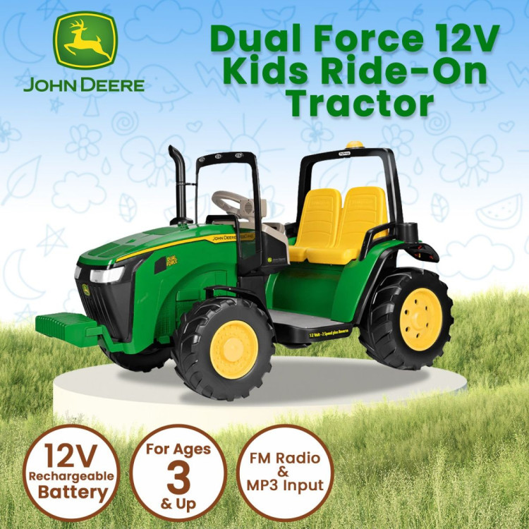 John Deere Dual Force Tractor Battery Operated 2-Seater Ride On image 13