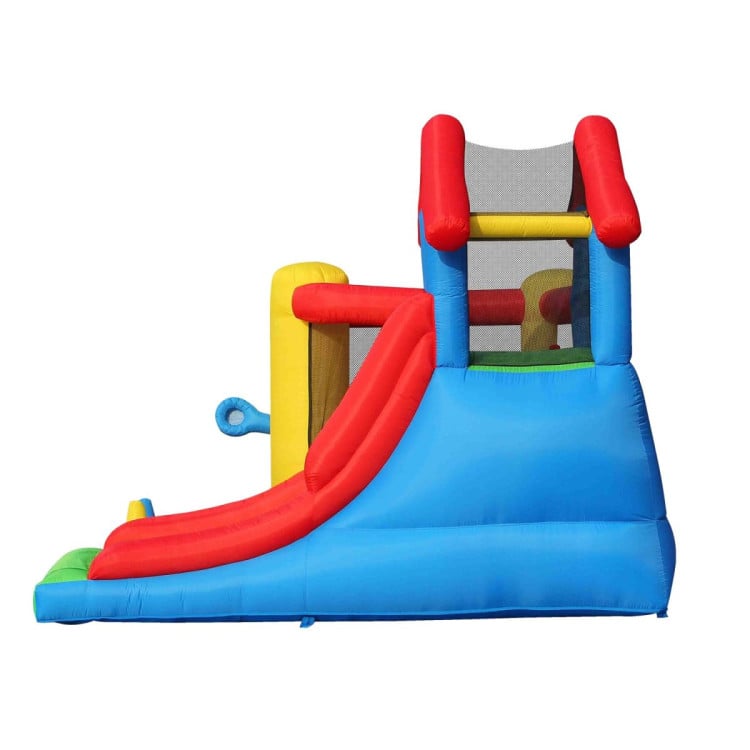 Happy Hop 7-in-1 Inflatable Bounce Jumping Castle Playhouse with Slide image 5