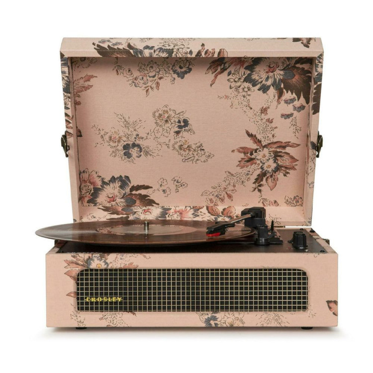 Crosley Voyager Bluetooth Turntable Floral w/ D40 Bluetooth Speakers image 3