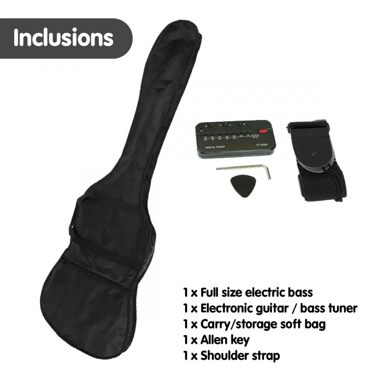 Karrera Electric Bass Guitar Pack - Sunburst image 7