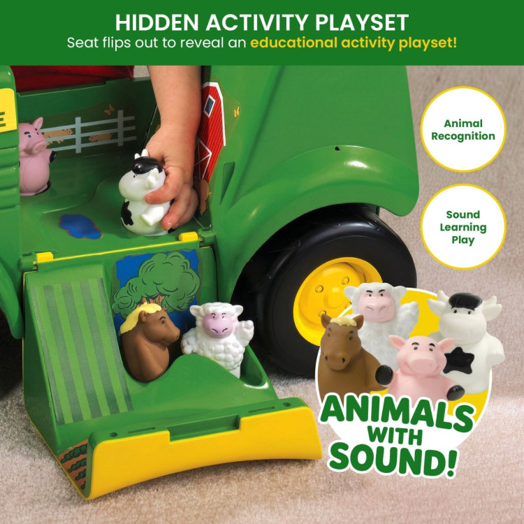 John Deere Sit N Scoot Activity Tractor Kids Ride On Toy with Sounds image 7