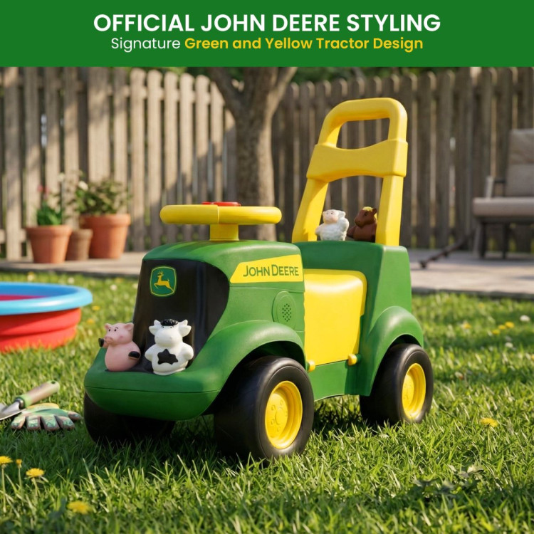 John Deere Sit N Scoot Activity Tractor Kids Ride On Toy with Sounds image 9