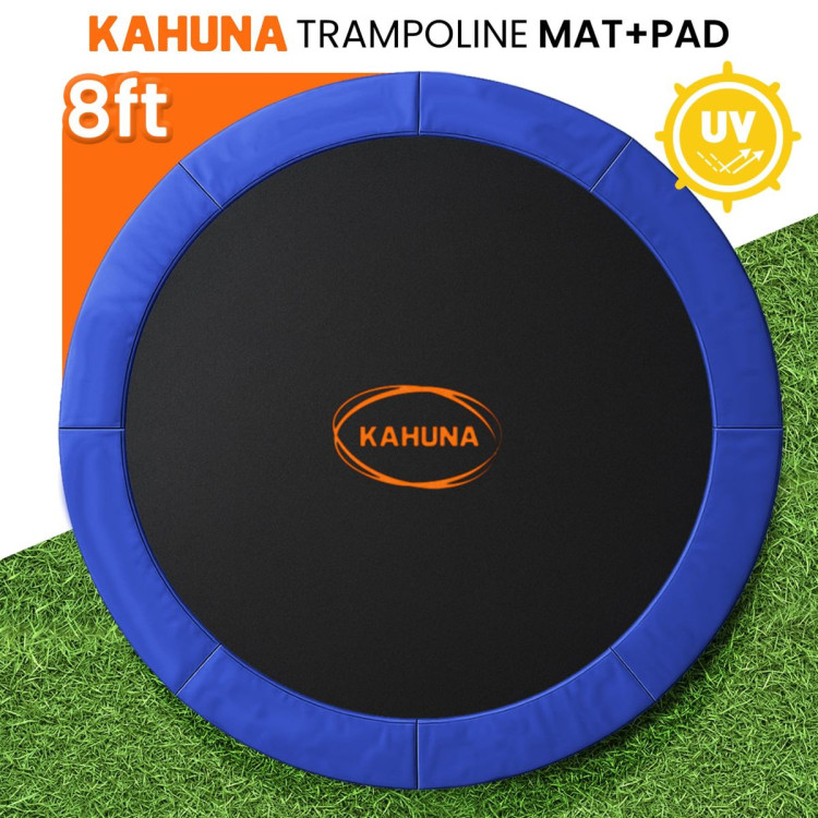Kahuna 8ft Replacement Trampoline Safety Pad Cover and Jumping Spring Mat - Blue image 8
