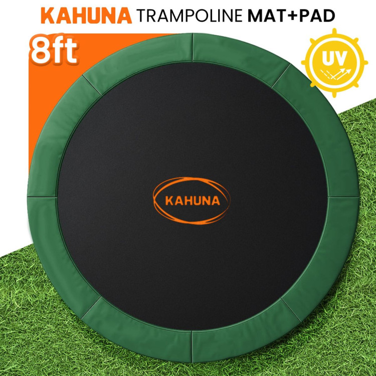 Kahuna 8ft Replacement Trampoline Safety Pad Cover and Jumping Spring Mat - Green image 8