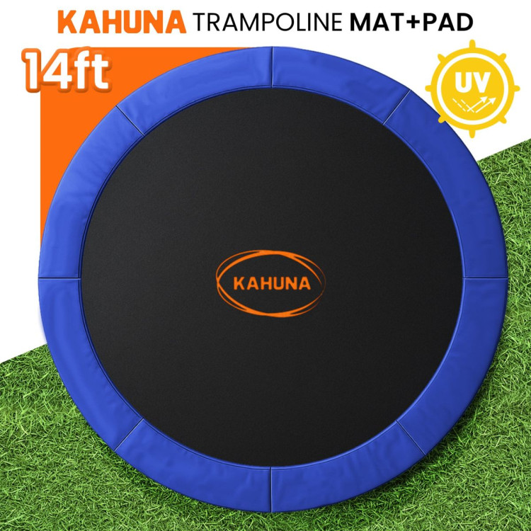 Kahuna 14ft Replacement Trampoline Safety Pad Cover and Jumping Spring Mat - Blue image 9