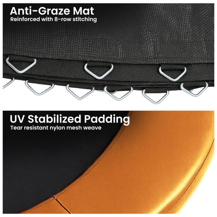 Kahuna 12ft Replacement Trampoline Safety Pad Cover and Jumping Spring Mat - Orange image 6