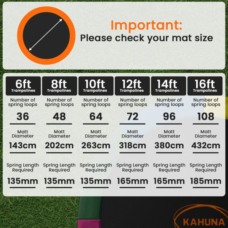 Kahuna 16ft Replacement Trampoline Safety Pad Cover and Jumping Spring Mat - Purple image 7