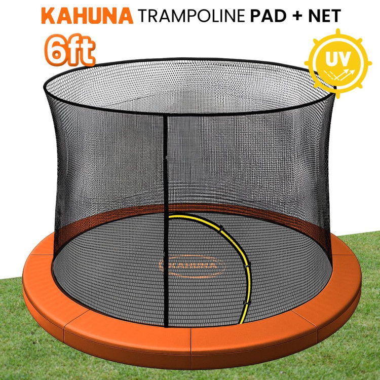 Kahuna 6ft Trampoline Pad and Net - Orange image 8