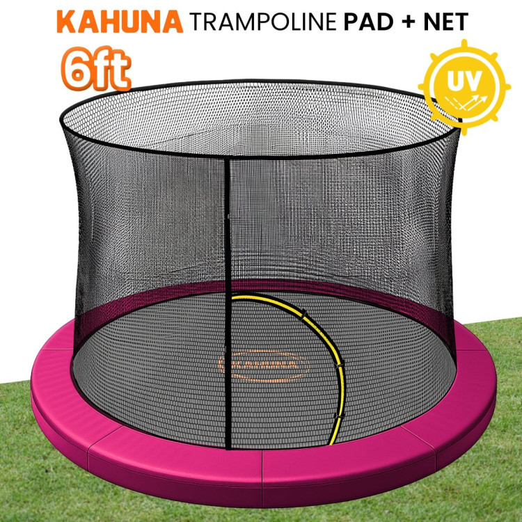 Kahuna 6ft Trampoline Pad and Net - Pink image 8