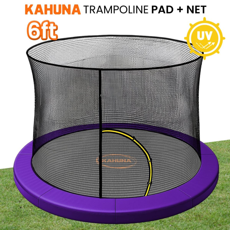 Kahuna 6ft Trampoline Pad and Net - Purple image 7