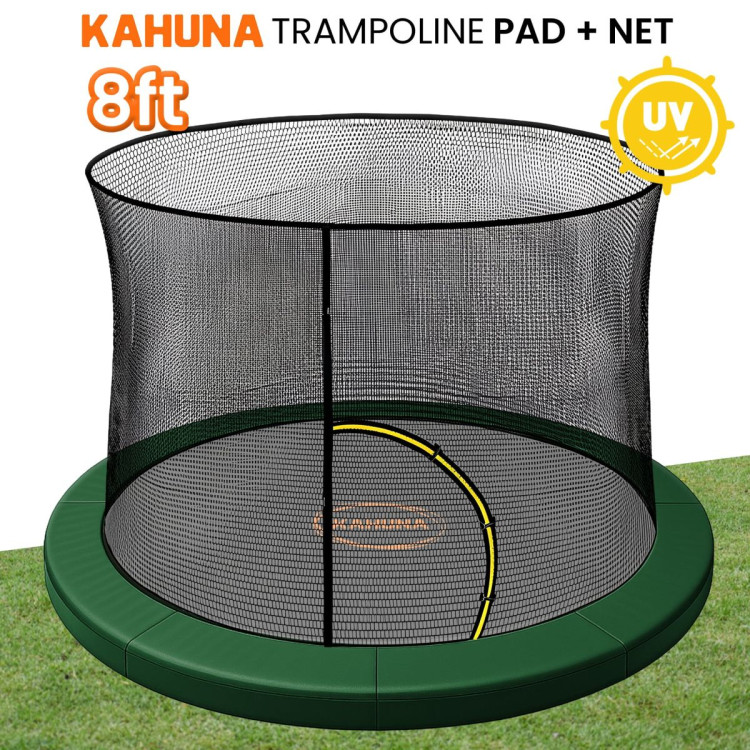 Kahuna 8ft Trampoline Pad and Net - Green image 8
