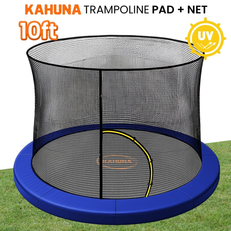 Kahuna 10ft Trampoline Pad and Net - Blue image 8