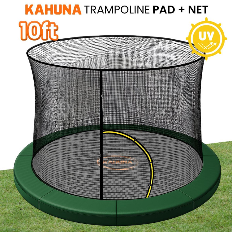Kahuna 10ft Trampoline Pad and Net - Green image 8