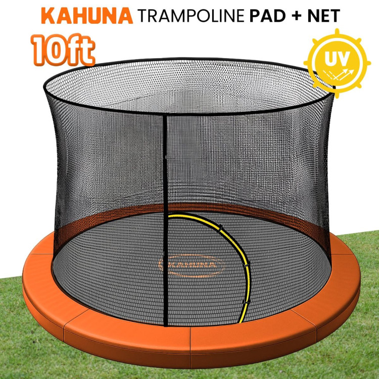 Kahuna 10ft Trampoline Pad and Net - Orange image 8