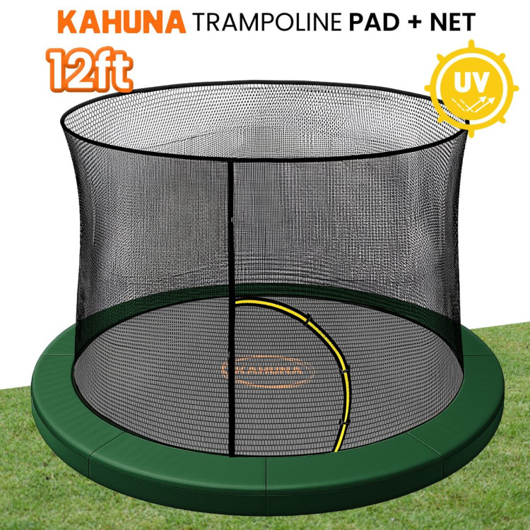 Kahuna 12ft Trampoline Pad and Net - Green image 8