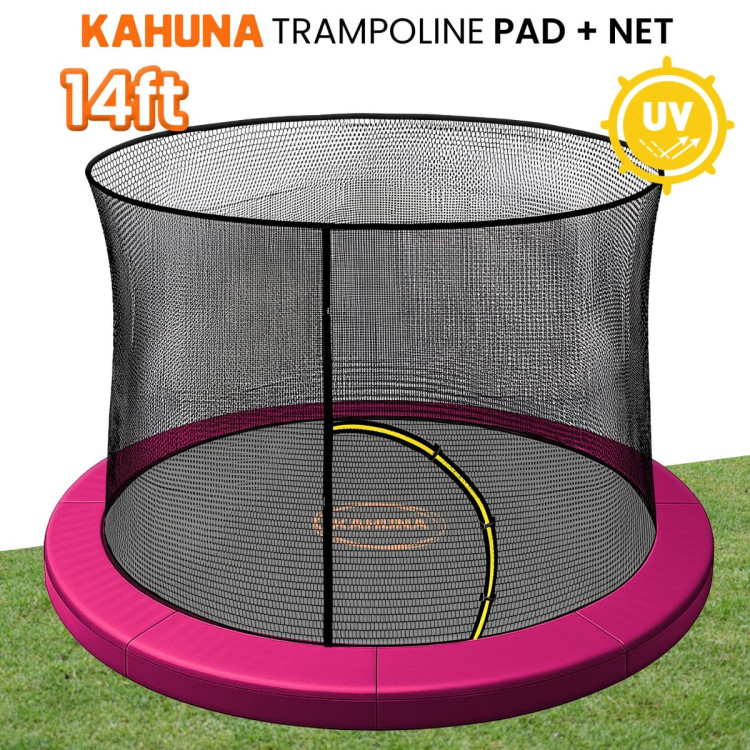 Kahuna 14ft Trampoline Pad and Net - Pink image 8