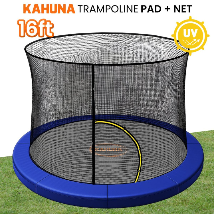 Kahuna 16ft Trampoline Pad and Net - Blue image 8