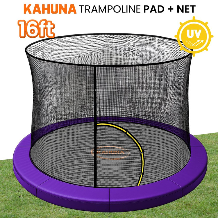 Kahuna 16ft Trampoline Pad and Net - Purple image 7