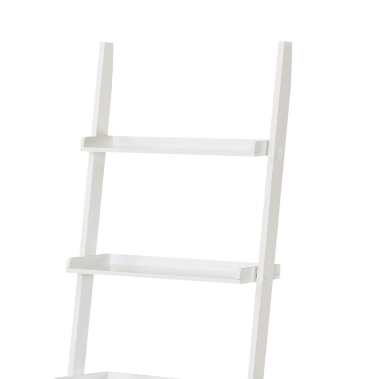 Sarantino Aster 5-Tier Ladder Shelf - White image 3