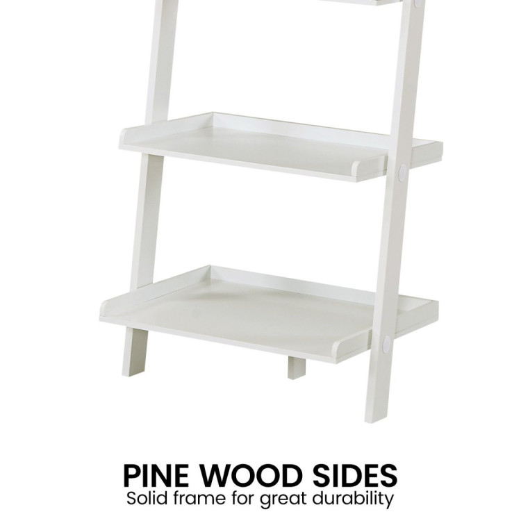 Sarantino Aster 5-Tier Ladder Shelf - White image 9