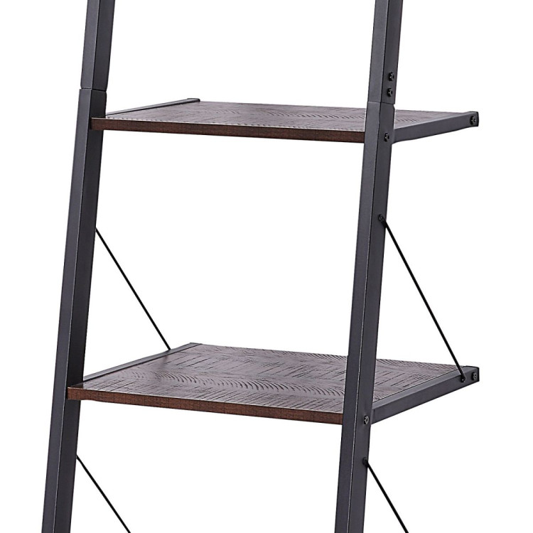 Sarantino Amelia 5-Tier Ladder Shelf in Walnut image 7