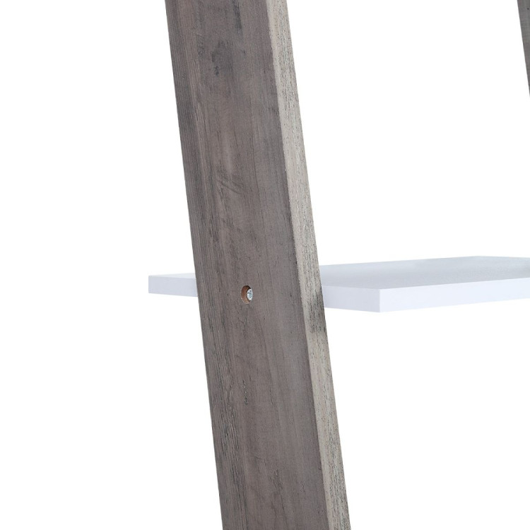 Sarantino Mira 5-Tier Ladder Shelf - White and Grey Oak image 6