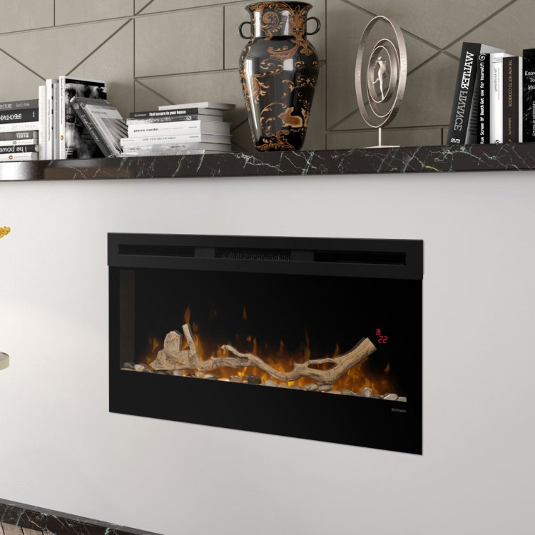 Dimplex 34-inch Linear Fireplace Driftwood and River Rock Accessory Package image 9