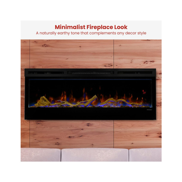 Dimplex 50-inch Linear Fireplace Driftwood and River Rock Accessory Package image 5