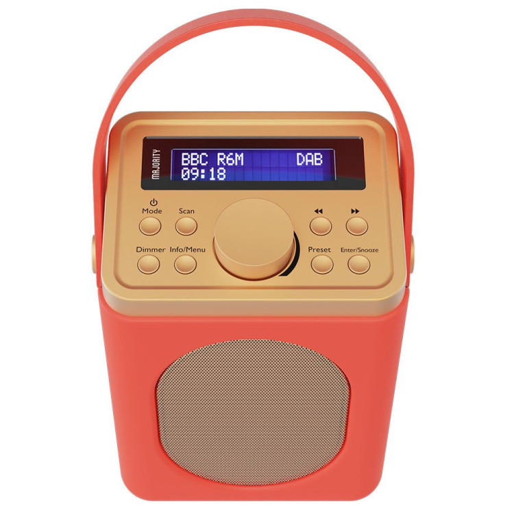 Majority Little Shelford Bluetooth & Dab Radio With Bluetooth-red image 3