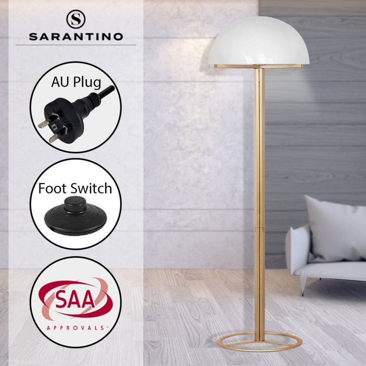 Metal Floor Lamp with White Acrylic Shade by Sarantino image 10