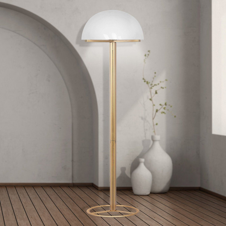Metal Floor Lamp with White Acrylic Shade by Sarantino image 11