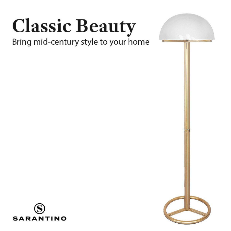 Metal Floor Lamp with White Acrylic Shade by Sarantino image 7