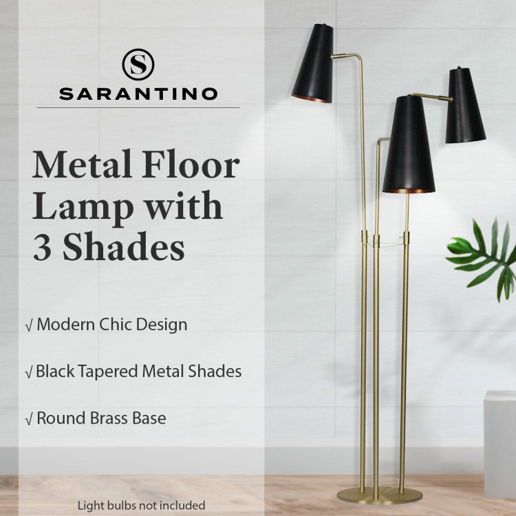 Sarantino Three Metal Shade Floor Lamp image 12