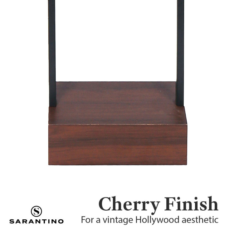 Sarantino Wood Floor Lamp in Cherry Finish image 9