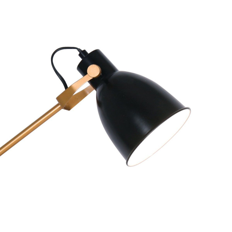 Sarantino Adjustable Metal Table Lamp in Black and Gold image 3
