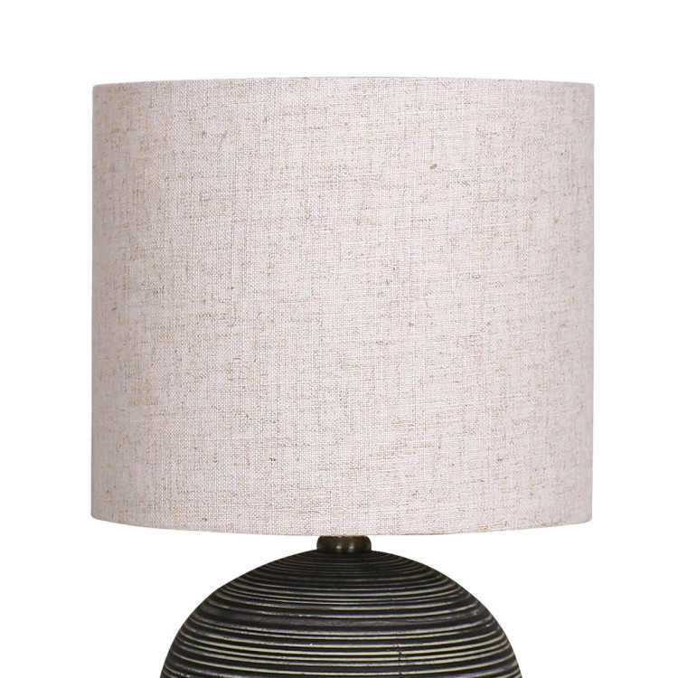 Sarantino Ceramic Table Lamp with Striped Pattern image 3