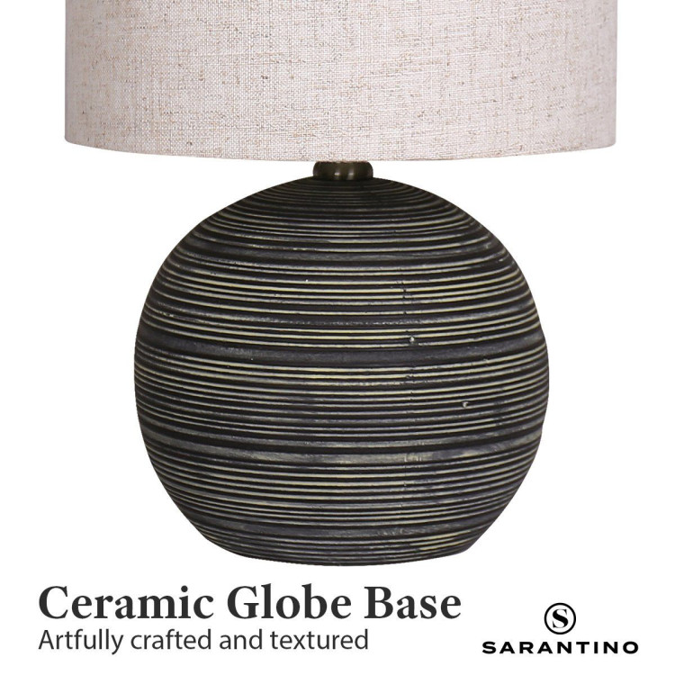 Sarantino Ceramic Table Lamp with Striped Pattern image 8